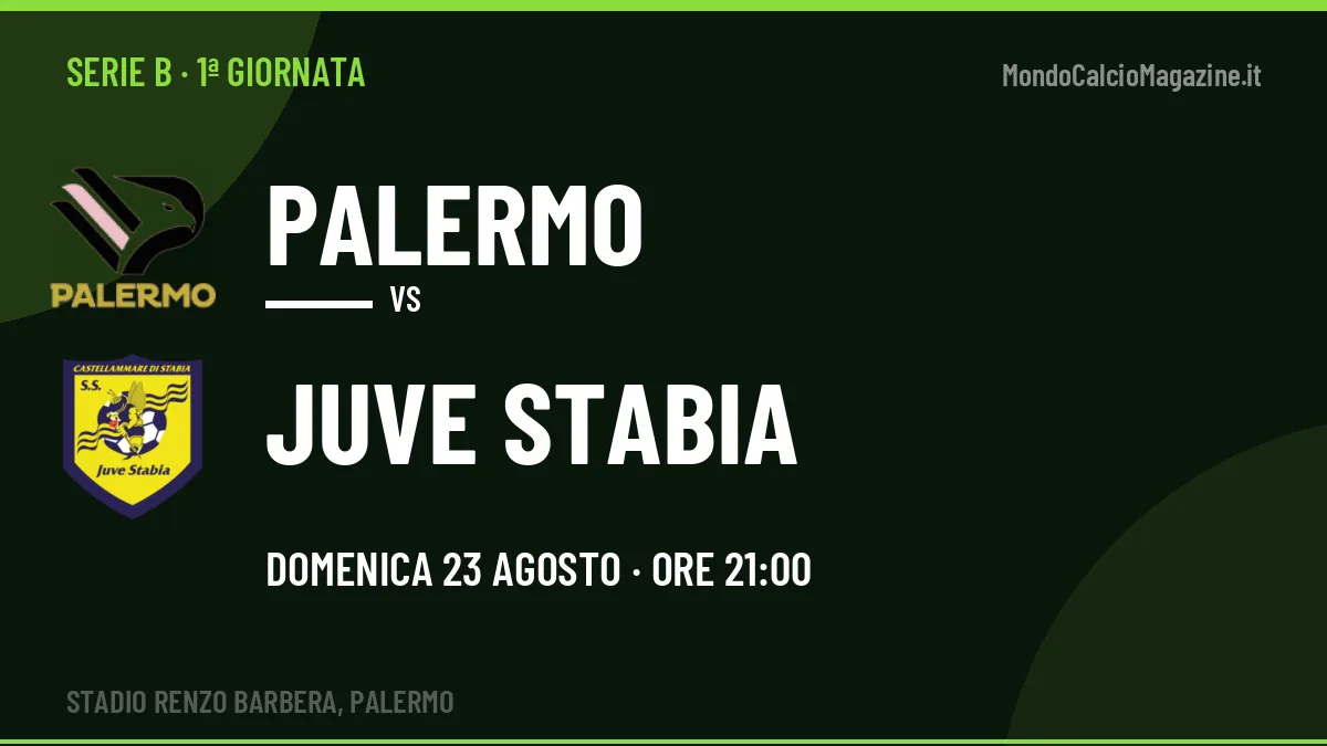 Palermo-Juve Stabia in TV: a che ora si gioca, dove vederla e probabili formazioni