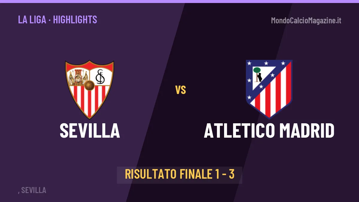 Sevilla-Atletico Madrid highlights: video, marcatori e statistiche