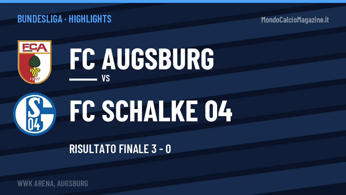 Rivedi FC Augsburg-FC Schalke 04: highlights, gol e momenti chiave della partita