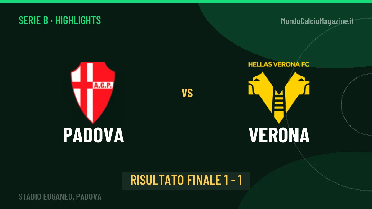 Padova-Verona 1-1, gli highlights: tutti i gol in video