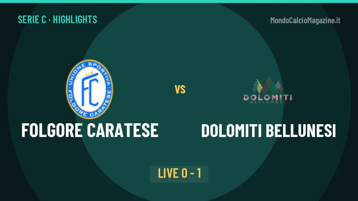 Folgore Caratese-Dolomiti Bellunesi highlights: video, marcatori e statistiche