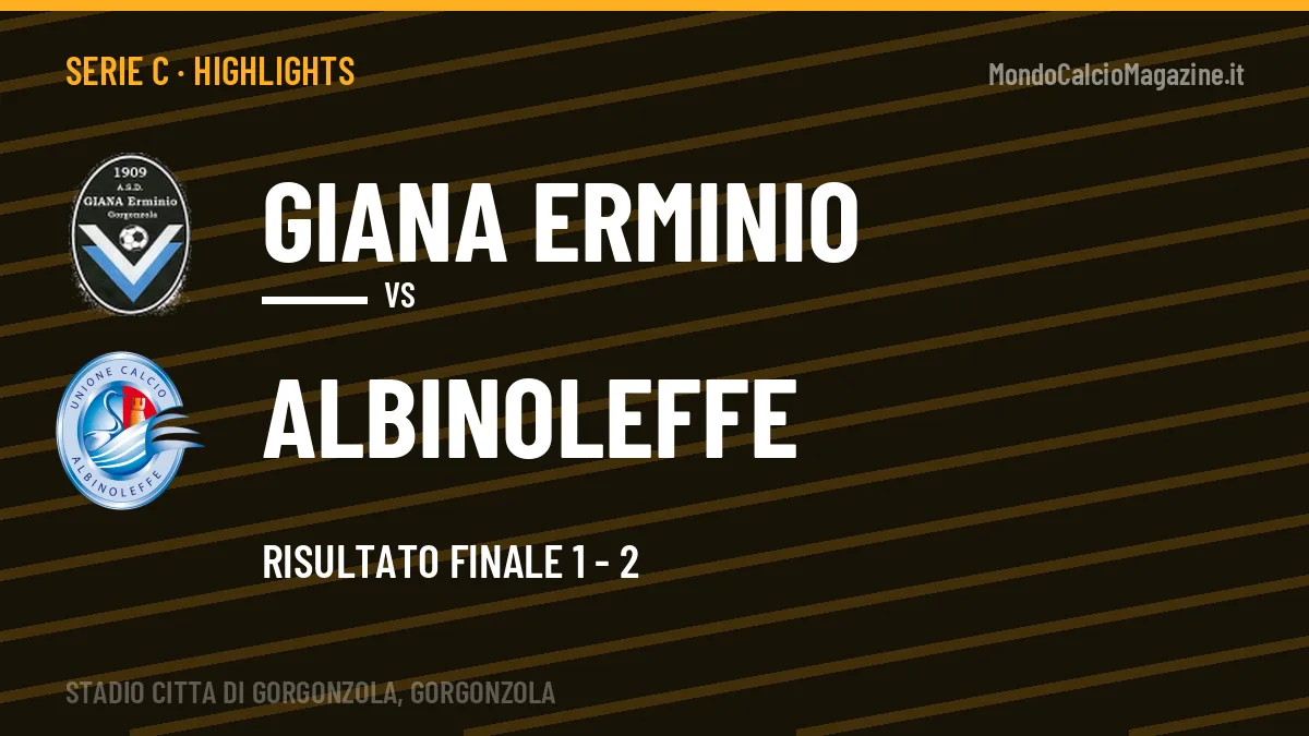 Highlights e gol Giana Erminio-Albinoleffe: la sintesi della 1ª giornata