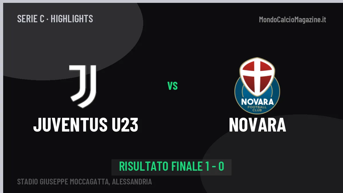 Juventus U23-Novara 1-0: video gol, azioni salienti e statistiche