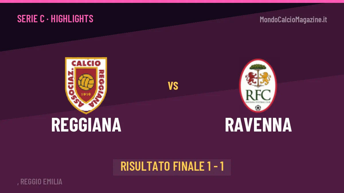Reggiana-Ravenna highlights: video, marcatori e statistiche
