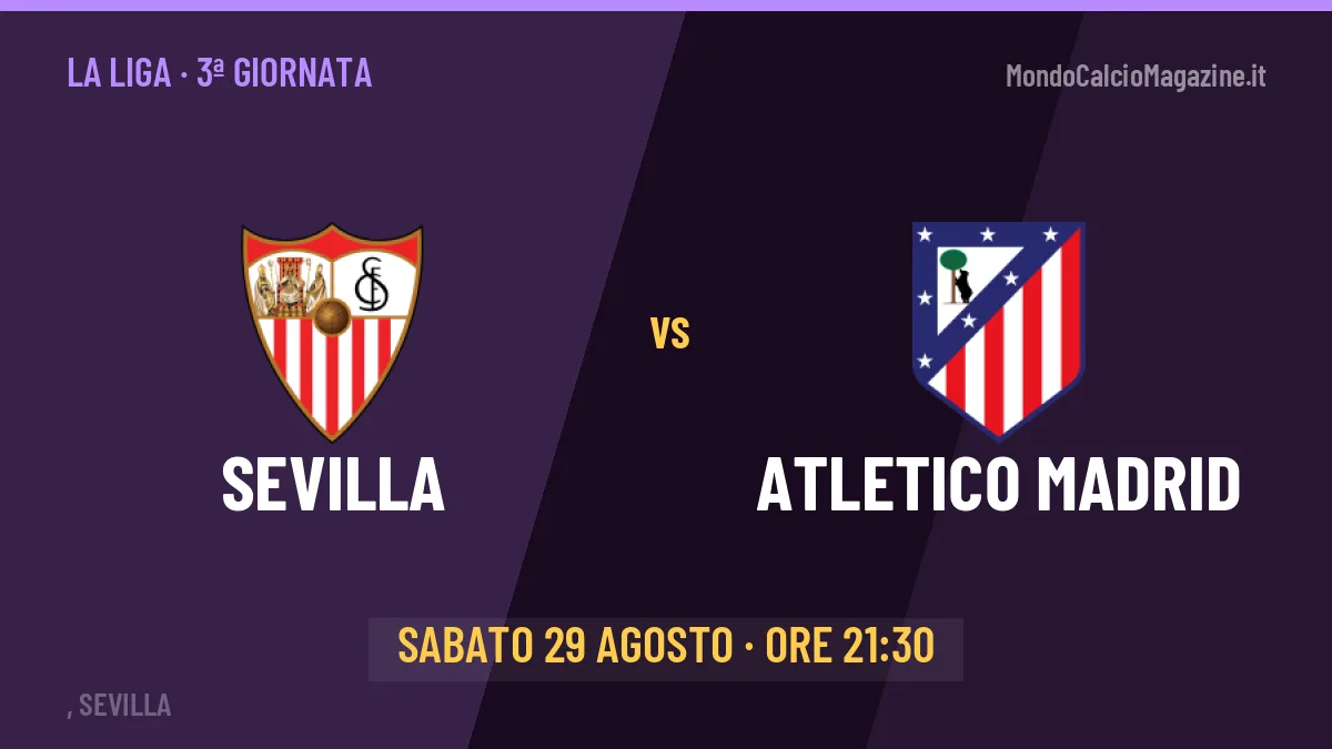 Sevilla-Atletico Madrid in TV: a che ora si gioca, dove vederla e probabili formazioni