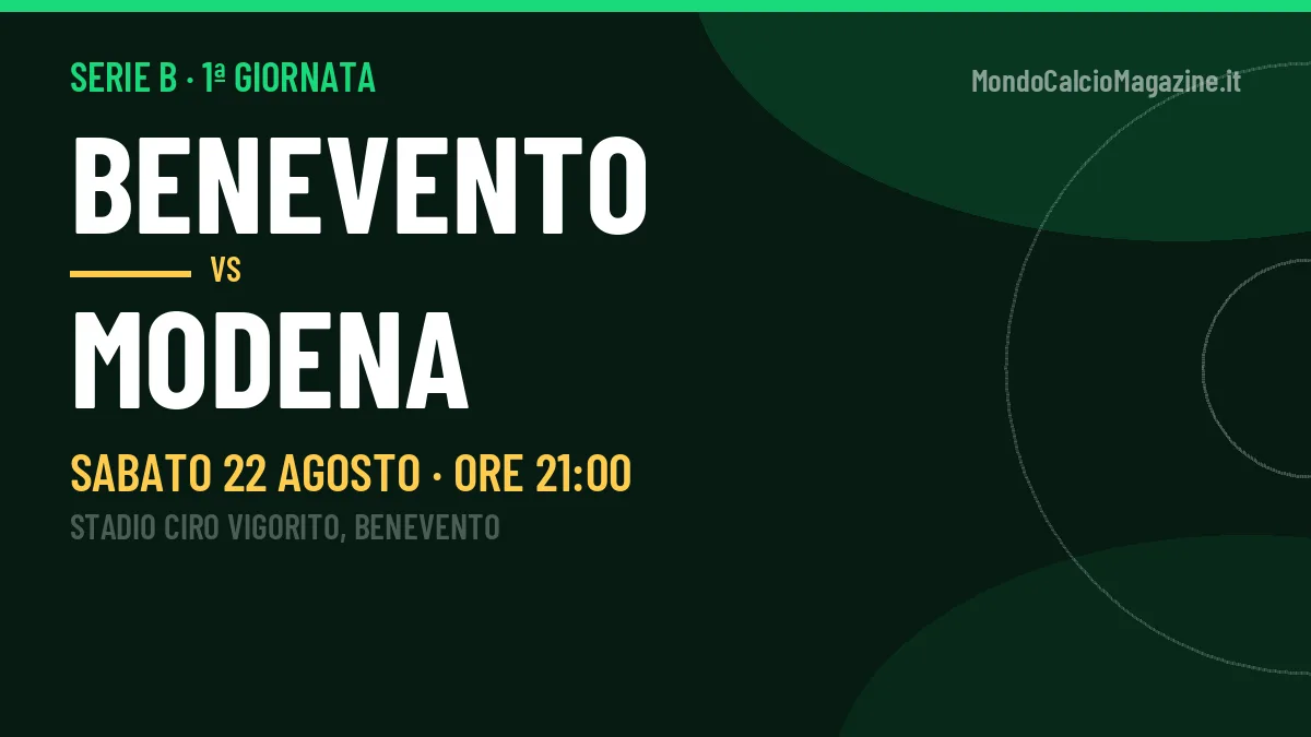 Benevento-Modena: pronostico, quote e dove vedere il match in diretta