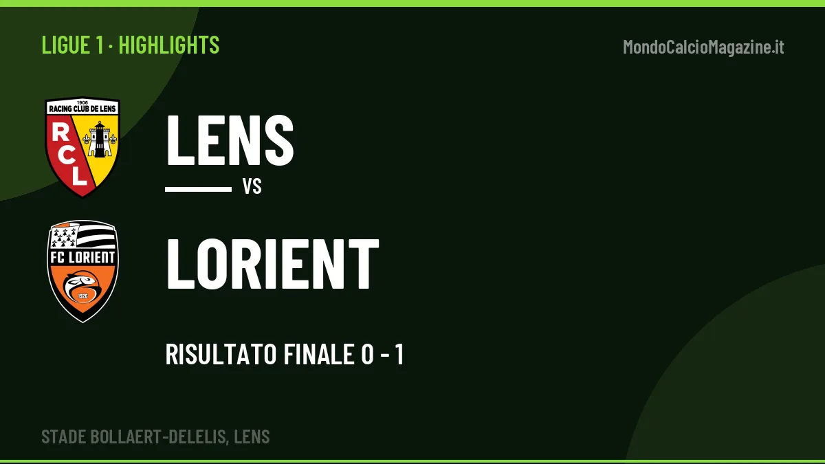 Rivedi Lens-Lorient: highlights, gol e momenti chiave della partita