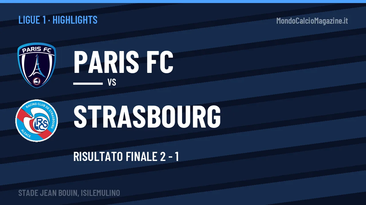 Highlights e gol Paris FC-Strasbourg: la sintesi della 5ª giornata
