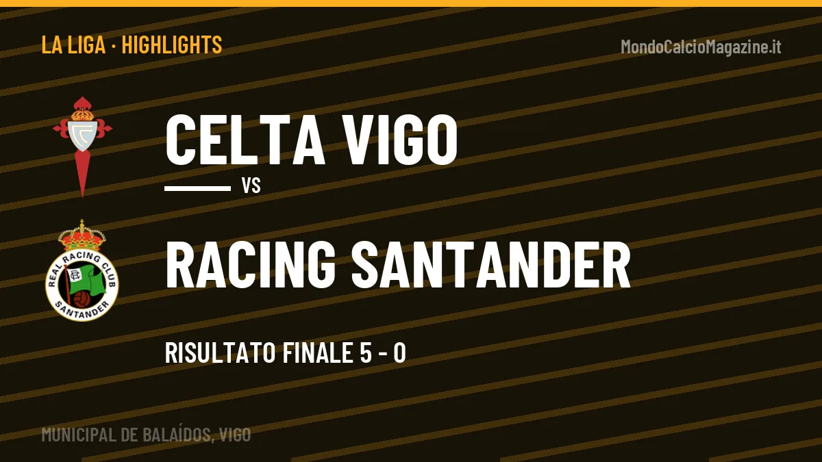 Video Celta Vigo-Racing Santander: highlights e gol della partita di La Liga