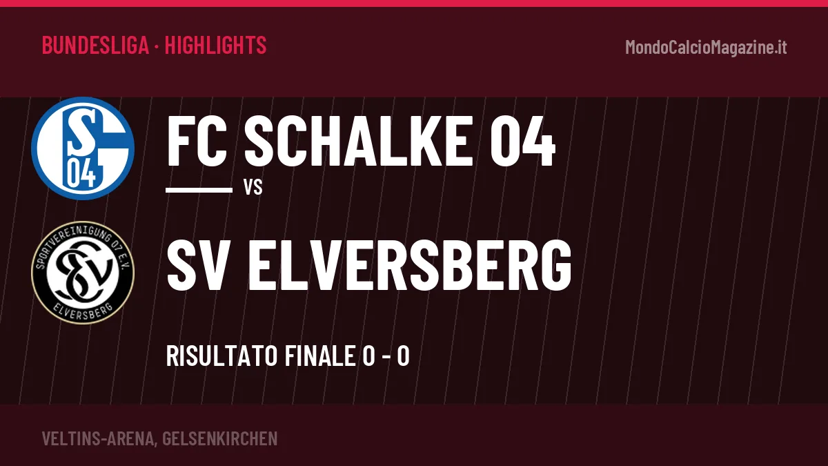 Gol e highlights di FC Schalke 04-SV Elversberg 0-0: guarda la sintesi