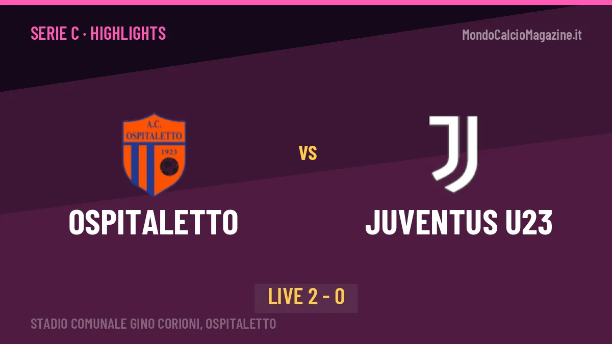 Ospitaletto-Juventus U23: il video degli highlights e il tabellino