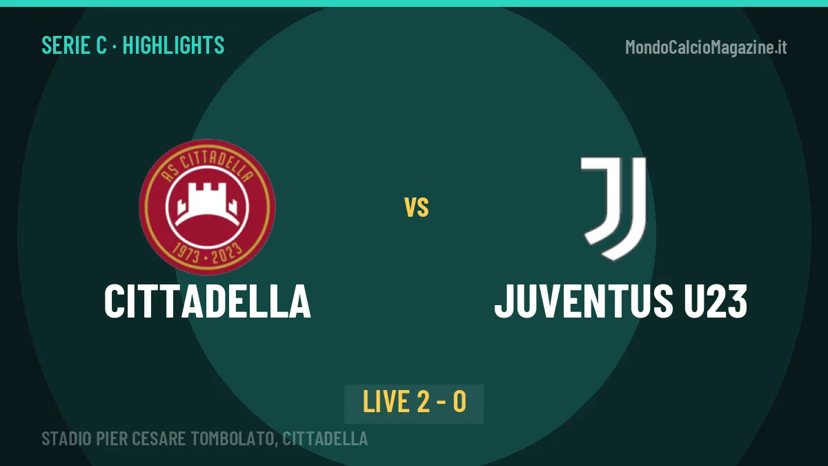 Cittadella-Juventus U23, sintesi e gol: gli highlights di Serie C