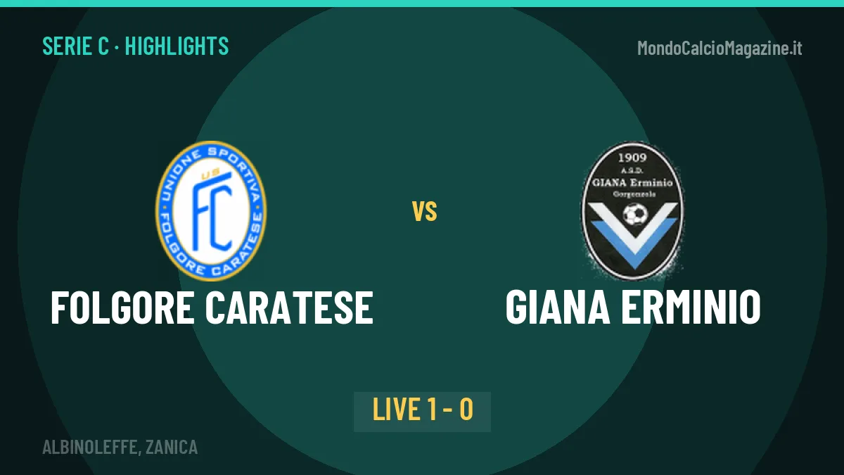 Folgore Caratese-Giana Erminio: video gol, azioni salienti e statistiche