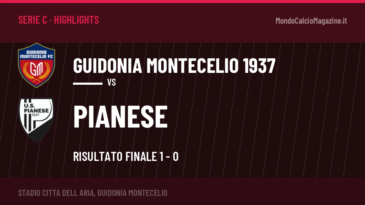 Rivedi Guidonia Montecelio 1937-Pianese: highlights, gol e momenti chiave della partita
