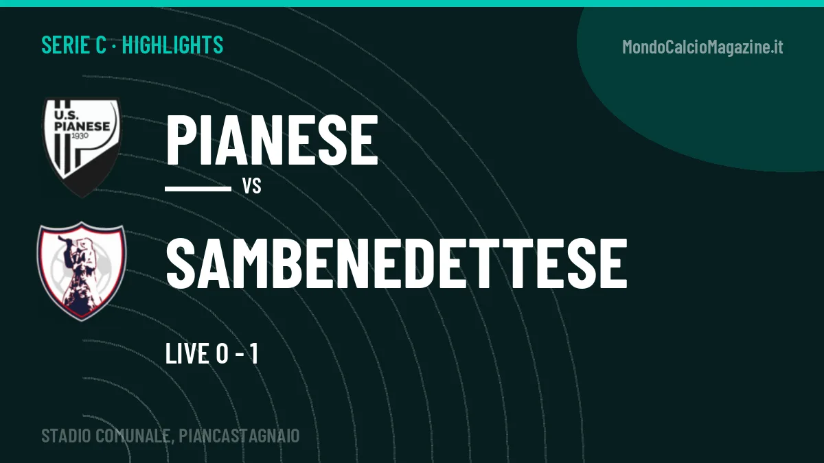 Highlights e gol Pianese-Sambenedettese: la sintesi della 6ª giornata