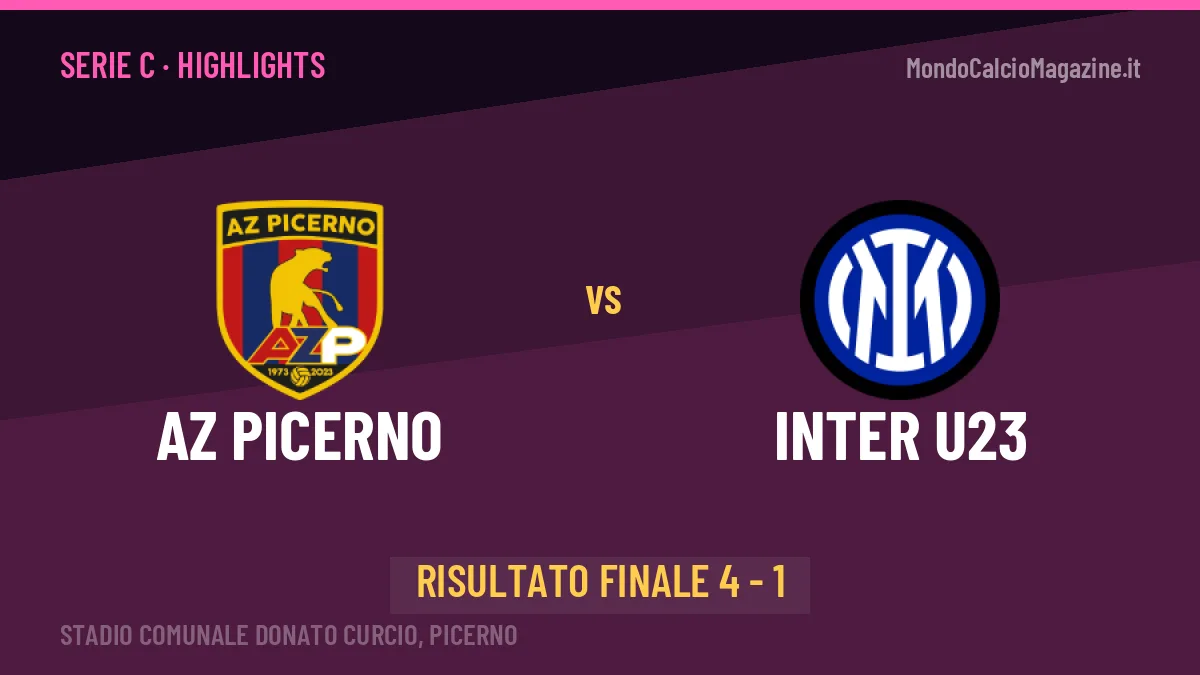 AZ Picerno-Inter U23, sintesi e gol: gli highlights di Serie C