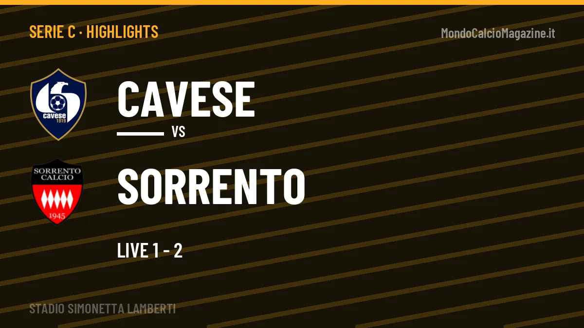 Video Cavese-Sorrento: highlights e gol della partita di Serie C