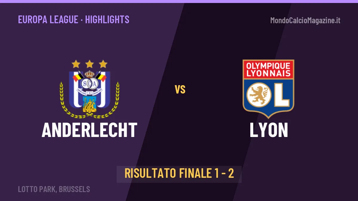 Anderlecht-Lyon 1-2: highlights, video, azioni e gol del match