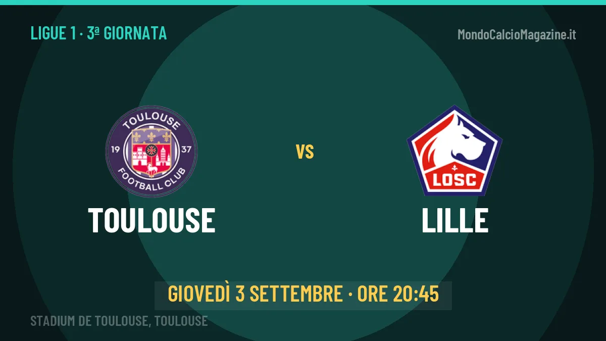 Toulouse Lille in streaming: dove vedere la partita, orario e probabili formazioni