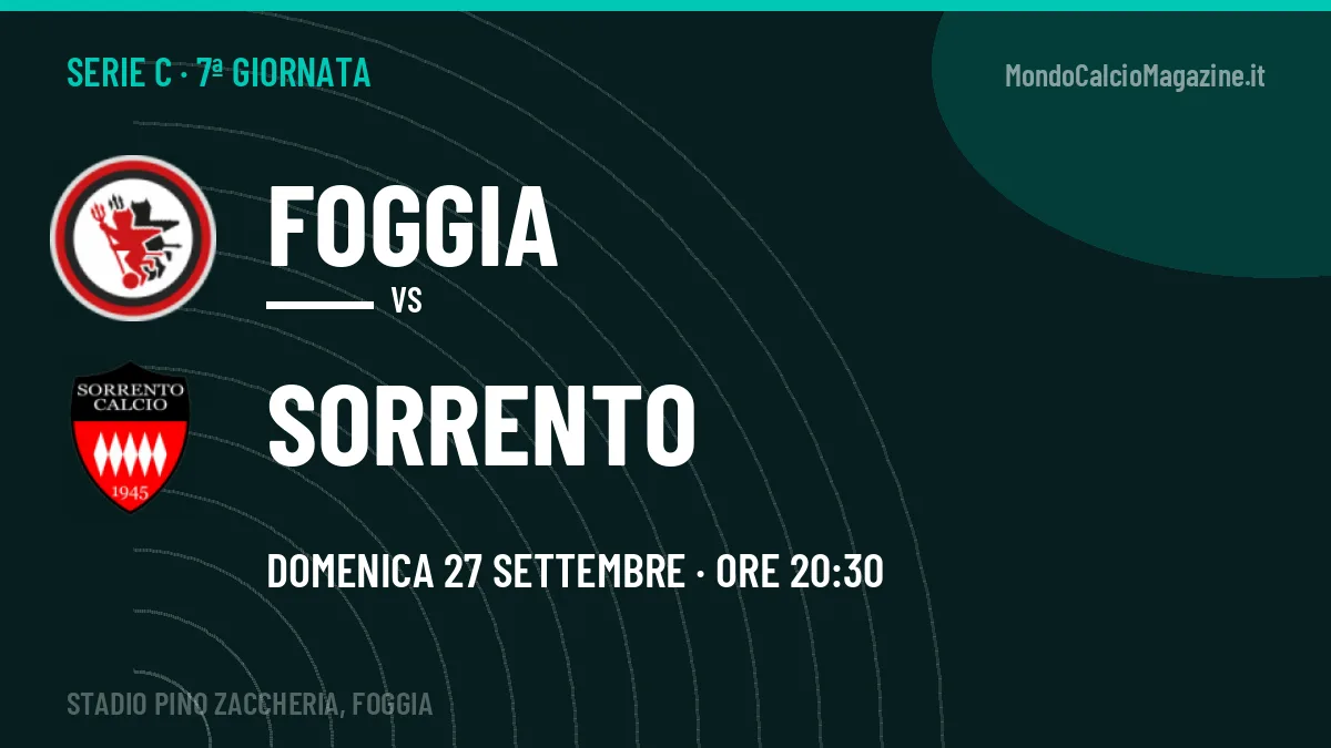 Foggia-Sorrento, Serie C: probabili formazioni, quote e dove vedere la partita in TV e streaming