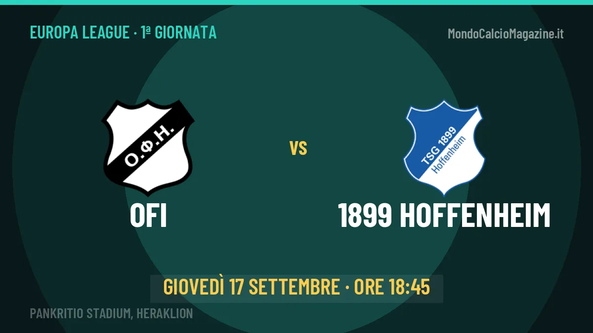 Quote OFI 1899 Hoffenheim e pronostico: cosa dicono i bookmaker e dove vederla
