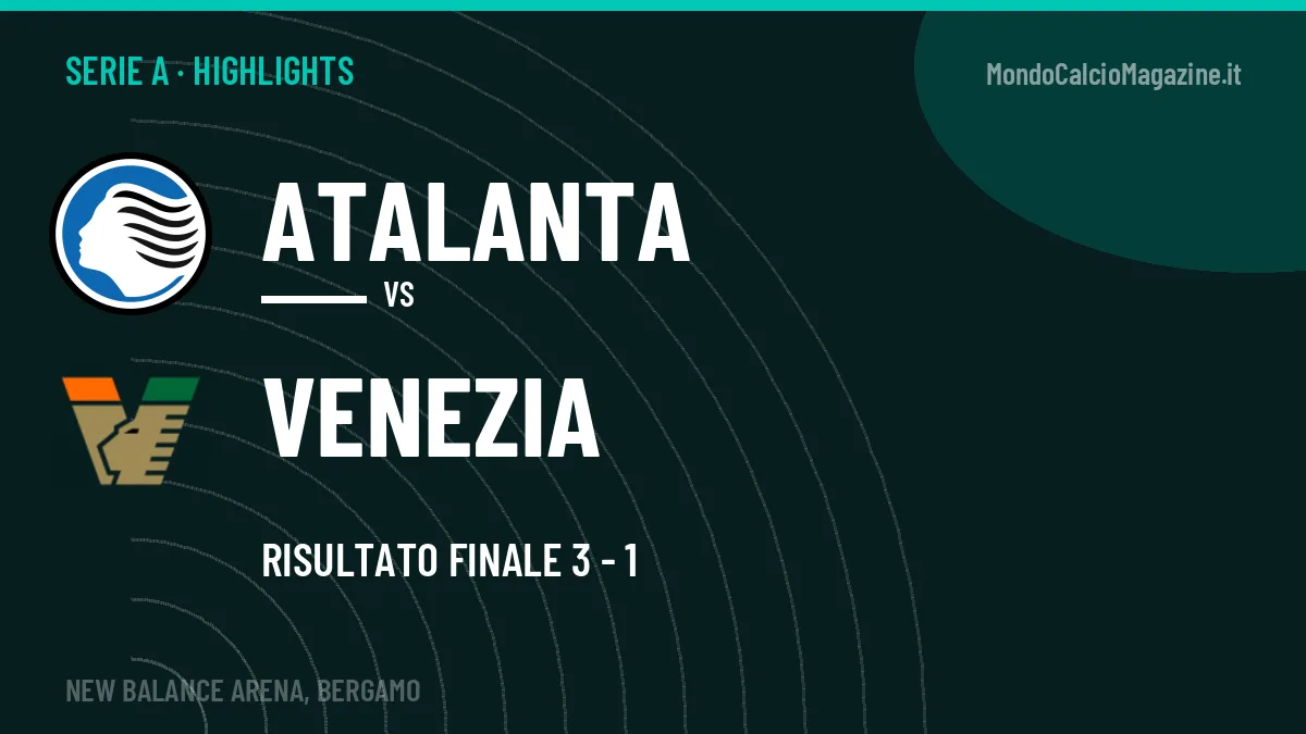 Highlights Atalanta-Venezia: gol e sintesi della partita (3-1)