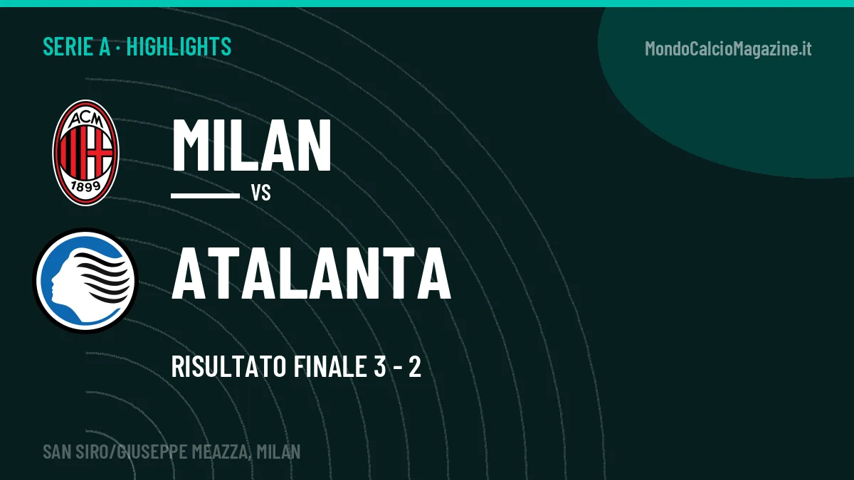 Highlights Serie A: Milan-Atalanta 3-2 in video