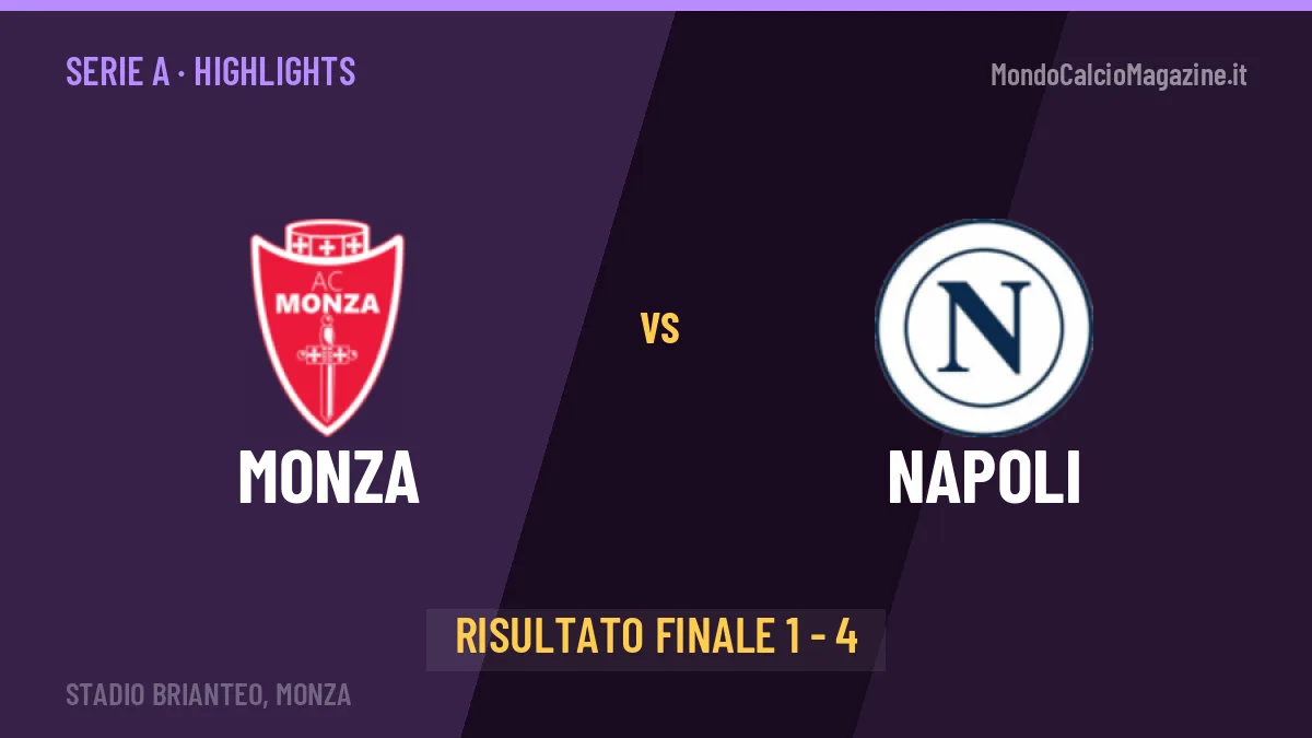 Monza-Napoli 1-4: highlights, video, azioni e gol del match