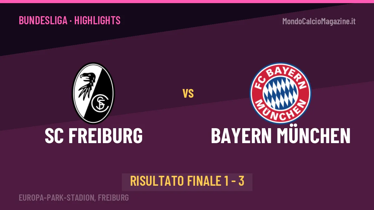 SC Freiburg-Bayern München highlights: video, marcatori e statistiche