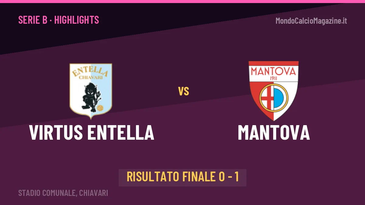 Virtus Entella-Mantova 0-1: highlights, video, azioni e gol del match