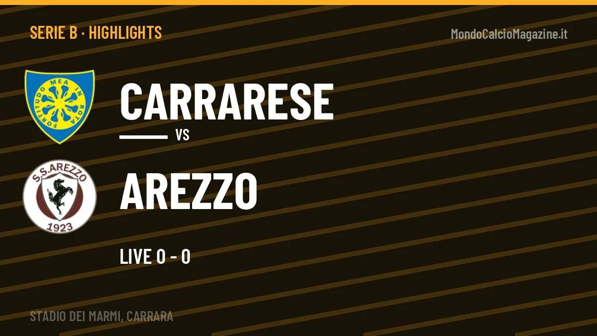 Highlights e gol Carrarese-Arezzo: la sintesi della 9ª giornata