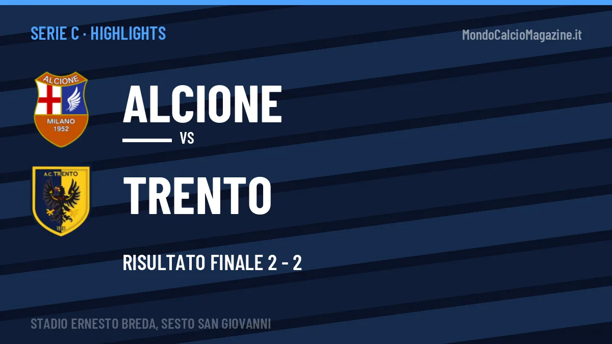 Highlights Alcione-Trento: gol e sintesi della partita (2-2)