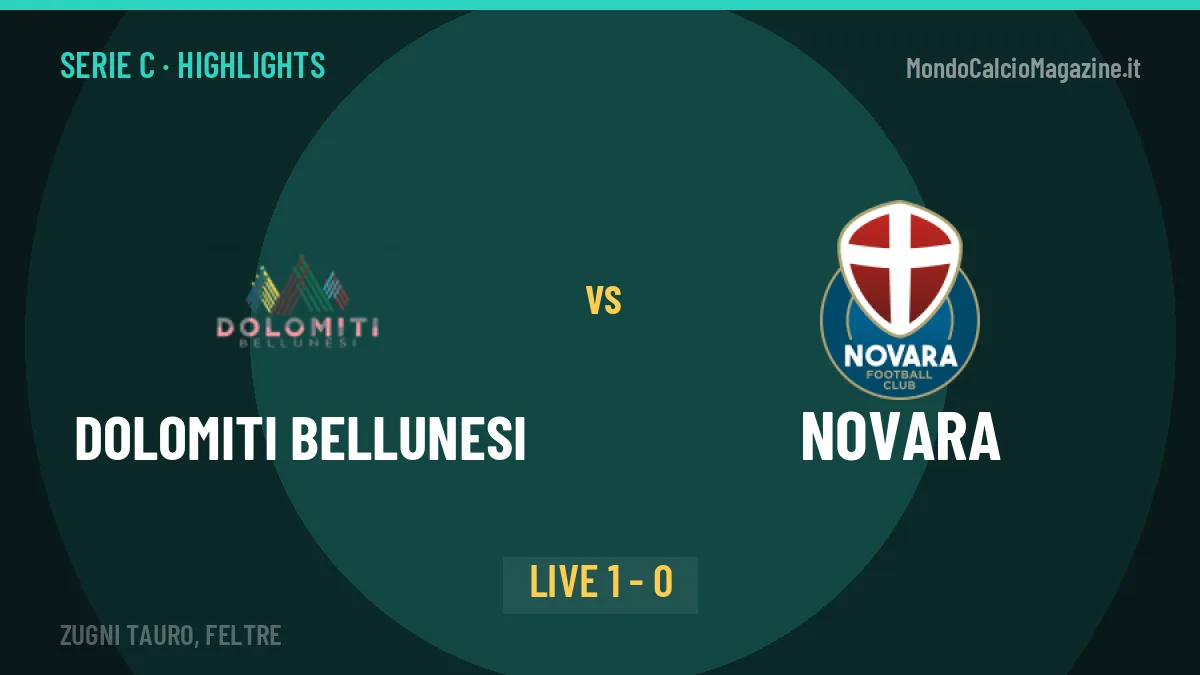 Dolomiti Bellunesi-Novara: il video degli highlights e il tabellino
