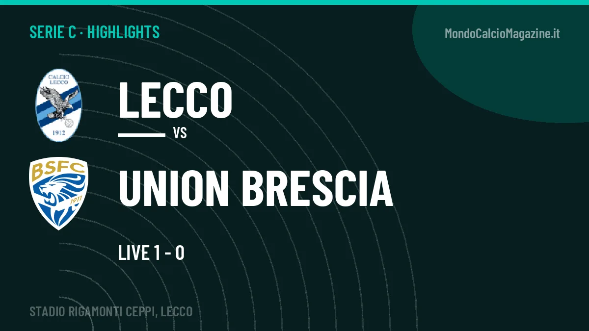 Highlights e gol Lecco-Union Brescia: la sintesi della 8ª giornata