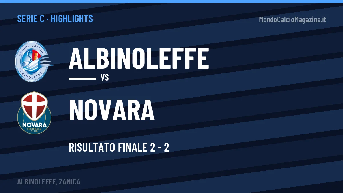 Rivedi Albinoleffe-Novara: highlights, gol e momenti chiave della partita