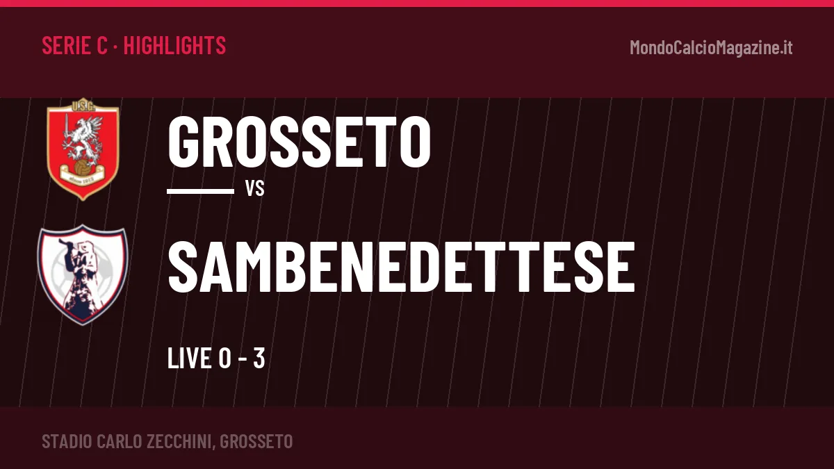 Highlights Serie C: Grosseto-Sambenedettese in video