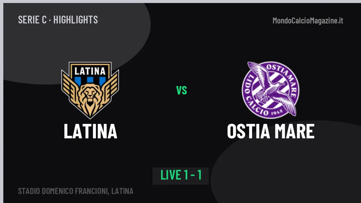 Latina-Ostia Mare, gli highlights: tutti i gol in video