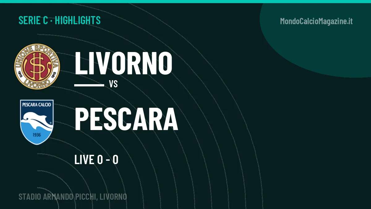 Video Livorno-Pescara: highlights e gol della partita di Serie C