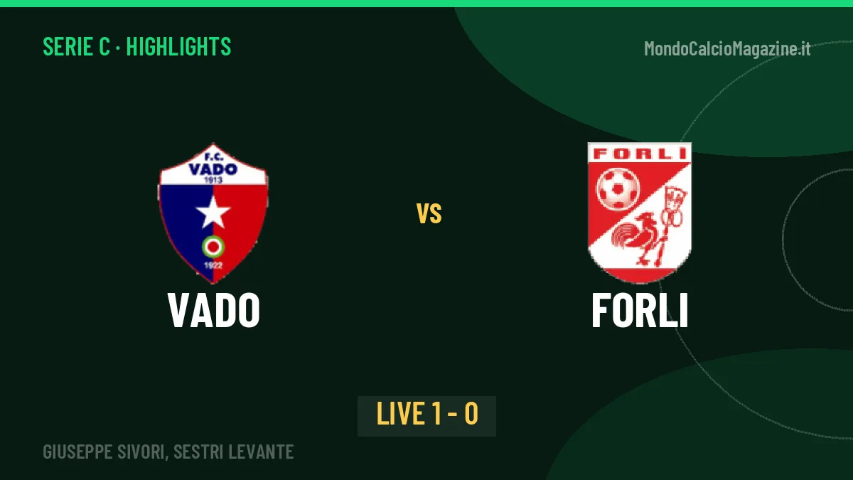 Vado-Forli highlights: video, marcatori e statistiche