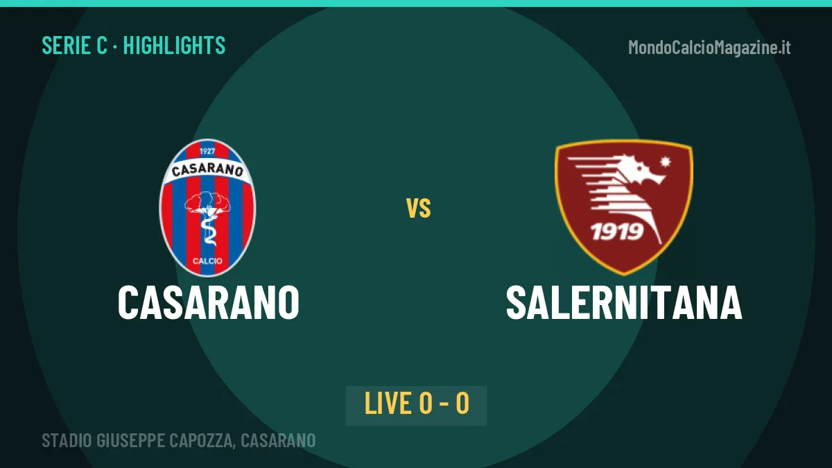 Casarano-Salernitana highlights: video, marcatori e statistiche