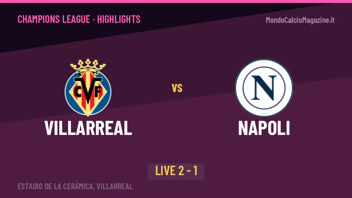 Villarreal-Napoli: il video degli highlights e il tabellino
