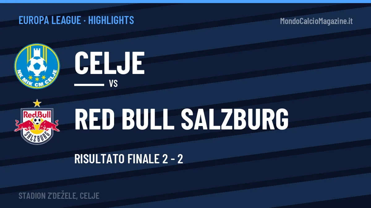 Gol e highlights di Celje-Red Bull Salzburg 2-2: guarda la sintesi