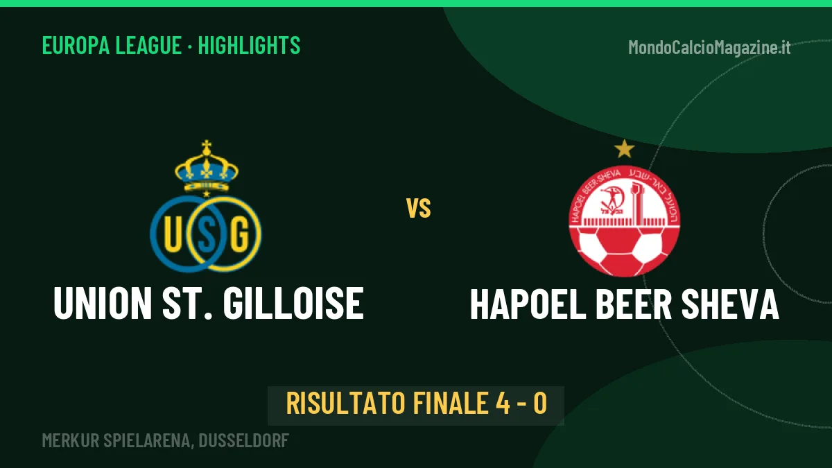 Union St. Gilloise-Hapoel Beer Sheva, sintesi e gol: gli highlights di Europa League