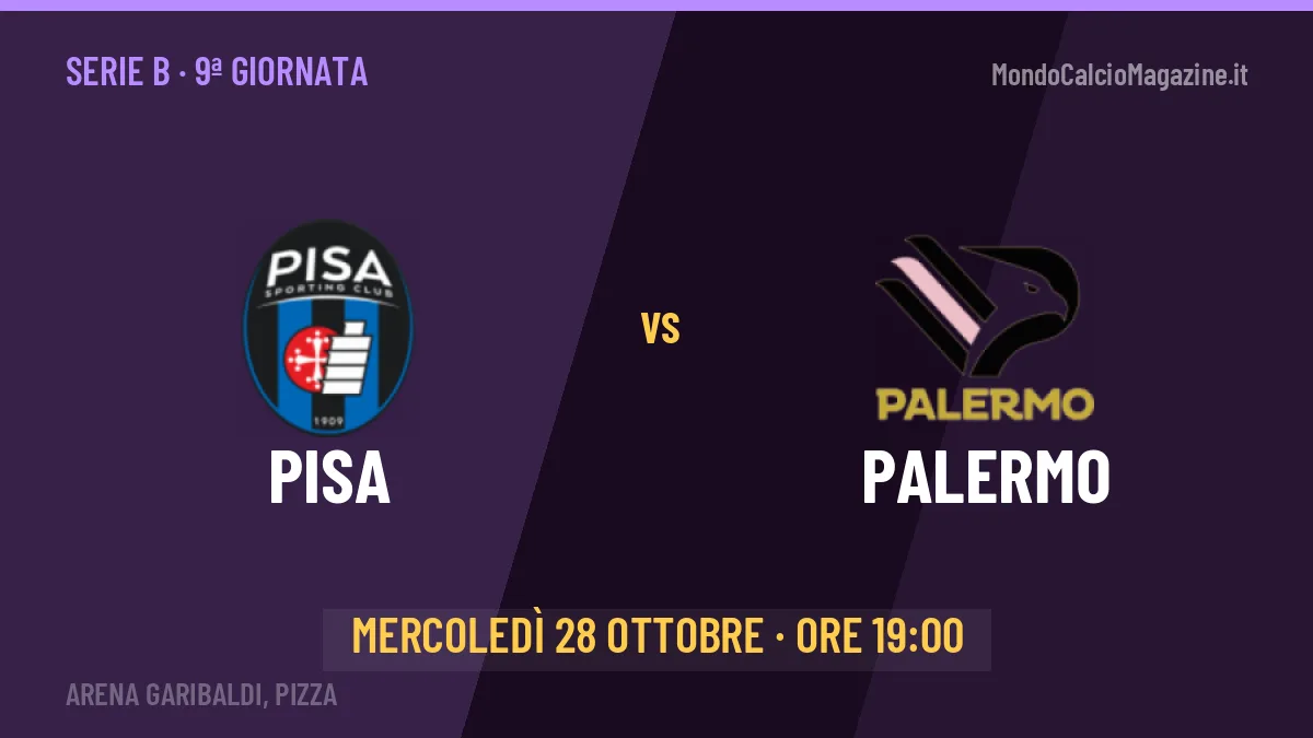 Quote Pisa Palermo e pronostico: cosa dicono i bookmaker e dove vederla