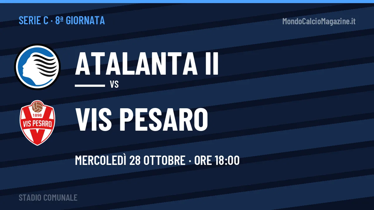 Atalanta II-Vis Pesaro in TV: a che ora si gioca, dove vederla e probabili formazioni